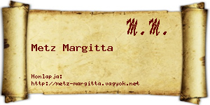 Metz Margitta névjegykártya